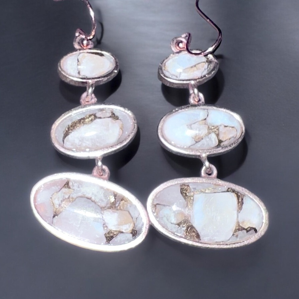 Barse Solid Thailand Copper Agate Dangle Earrings - image 3